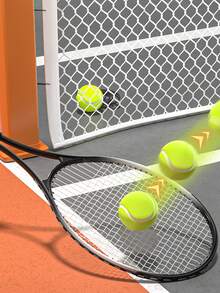 1 組單人網球訓練工具,附線籃板,適合初學者帶球拍 - 黑色 - 查看 2