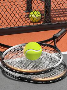 1 組單人網球訓練工具,附線籃板,適合初學者帶球拍 - 黑色 - 查看 8