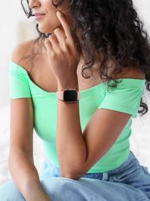 波希米亞雕刻錶帶適用於蘋果手錶帶41mm 40mm 38mm女士男士女孩,波西米亞設計師運動軟矽膠華麗時尚帶子,適用於series 9/se/8/7/6/5/4/3/2/1 - 玫瑰粉 - 查看 5