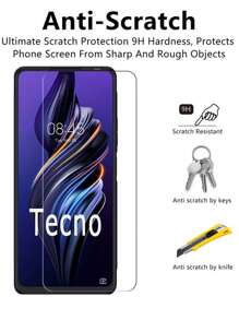 3 Pcs High-Definition Anti-Scratch Anti-Explosion Screen Protector Film Applicable For Infinix// Gift For Birthday, Family, Friends Tempered Glass, Phone Screen Protector, Phone Accessories - Clear - View 5