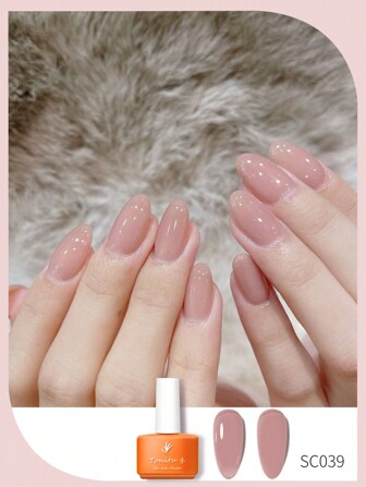 Tonitu g. 7毫升粉色半永久性凝膠指甲油,法式、果凍凝膠指甲油,透明凝膠指甲藝術,uv / Led浸泡式美甲和家居美甲diy,適用於女性禮物,新年聖誕節指甲y2k