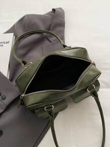 Large Capacity Commuting Pu Solid Color Simple Ladies Shoulder Bag, Fashionable And Versatile For Daily Use, Shopping, Dating, Travel, And As A Gift Yunjin Bag Bag Combi Bag