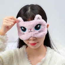 1 Pieza Antifaz Para Niños Con Forma De Gato Blanco - Albaricoque - Ver 4