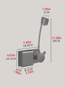 1入組浴室牆掛風筒架,配有儲物架,無需鑽孔