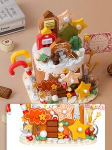 LOZ Starlight Candy Cake Puzzle Mini-particle Toy For Girls, Suitable As Office Gift For Colleagues - Brown - View 5