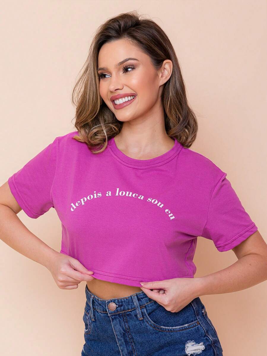 Women T-Shirts - Purple - View 1