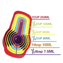 Set De 6 Cucharas Tazas Medidoras Para Cocina - Rojo - Ver 2