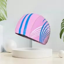 1個專業防水pu游泳帽,時尚印花,厚實,柔軟舒適,防滑,游泳設備