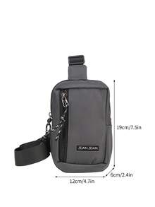 1個時尚灰色女胸包,包,手機包,防水,結合風格和美感