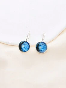 Time Gemstone Starry Sky Earrings Jewelry Set - earrings - View 2