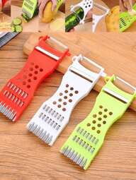 1pc Multifunctional Kitchen Vegetable Cutter: Carrot Slicer, Cucumber Slicer, Cheese Grater, Peeler And More