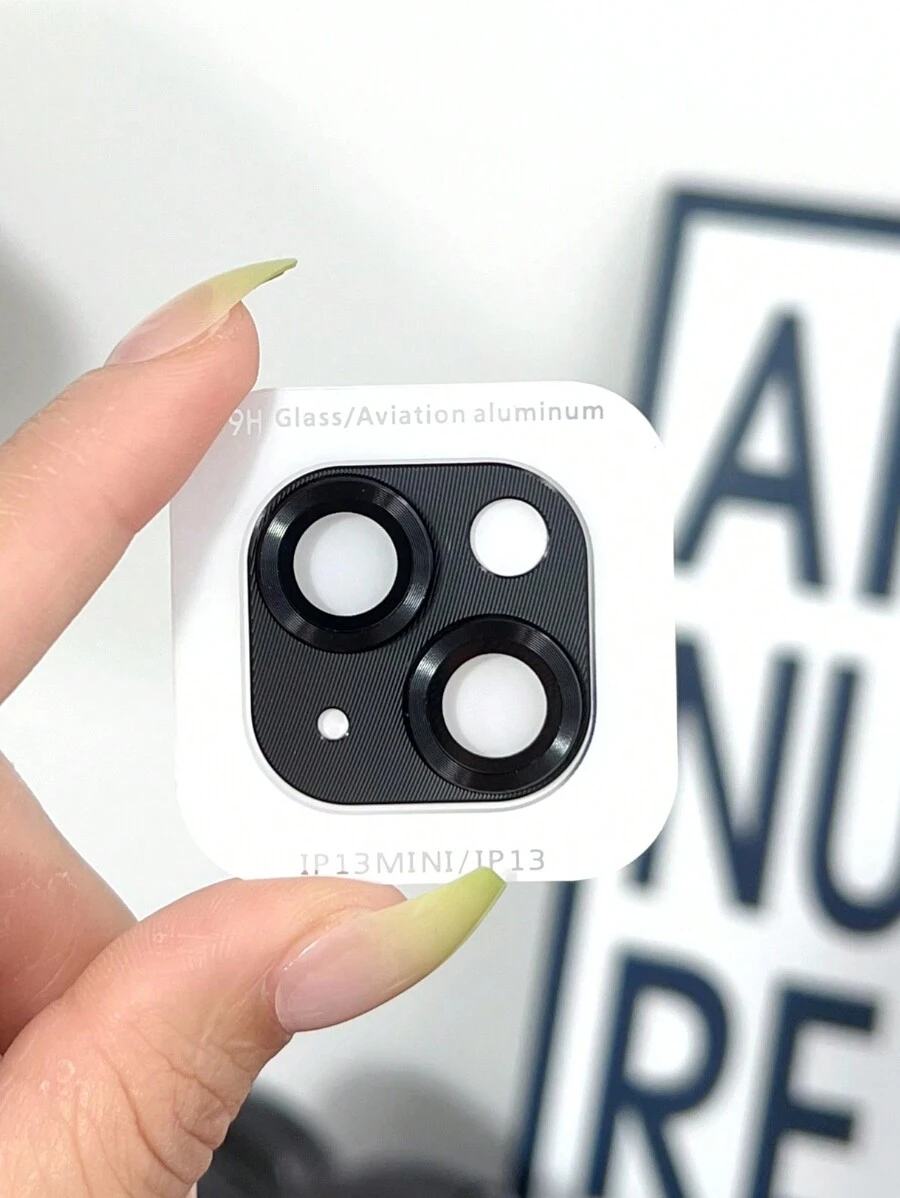 Metal Camera Lens Protector Compatible With IPhone 15/14promax/13pro/13pro Max/13/13 Mini - Black - View 1