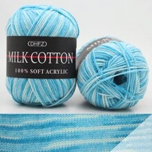 1 Rollo De Hilo Grueso De Poliéster De Bricolaje Para Tejer A Mano - Azul - Ver 1