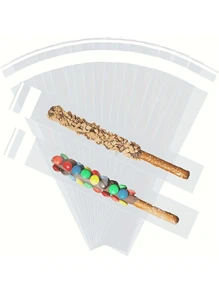 100入組自封式玻璃紙袋禮品袋黏性透明玻璃紙餅乾袋密封式玻璃紙袋用於包裝禮品、餅乾、小禮品、裝飾品、產品、糖果,透明糖果包裝袋