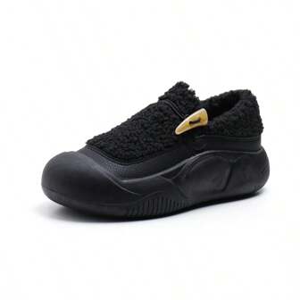 New Arrival Women's Thick-soled, Furry, Slip-resistant, Soft-sole Loafers For Autumn And Winter