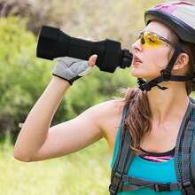 1 件 650 毫升可重複使用可折疊矽膠水瓶,不含 Bpa,適合旅行、跑步、健身、露營和遠足,輕便耐用,黑色