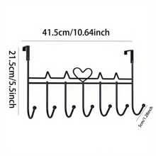 7掛鉤門後掛勾組織架-非常適合掛毛巾、衣服、帽子、手提包等!