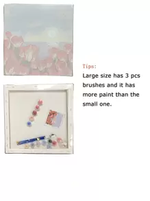 Peinture Par Numéros Pour Débutants Adultes, 20 L X 20 L/30 L X 30 L Peinture De Dessin De Photo De Toile Avec 2 Pinceaux En Acrylique Sur Les Fleurs Et Les Paysages Pigmentés