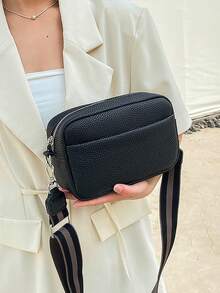 Túi Crossbody Nữ màu trơn - màu đen - Xem 6