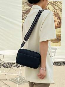 Túi Crossbody Nữ màu trơn - màu đen - Xem 7