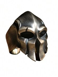 1只男士個性化骷髏戒指,泰陰斯巴達戒指,手工首飾