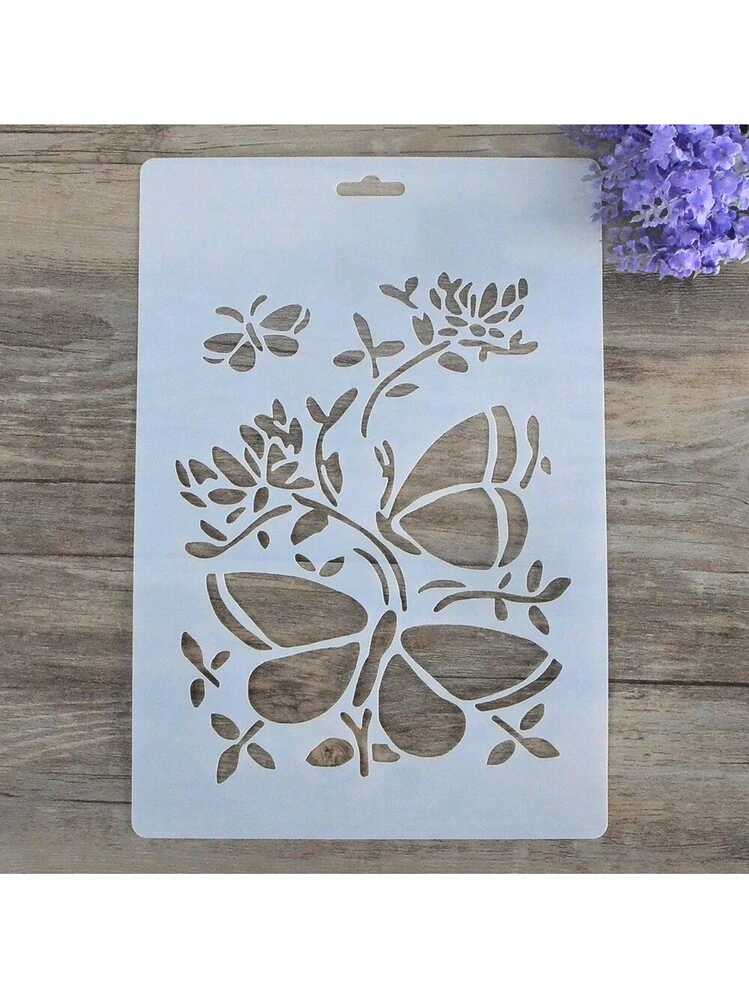 NAKLEO Stencil di Pittura Artigianato, A5 15x21cm Appeso Edera Vite, Fai da te Modelli Plastica e Riutilizzabili, Arte Scrapbooking Geometrico Decorazioni Casa, Pareti Muro Legno Mobili