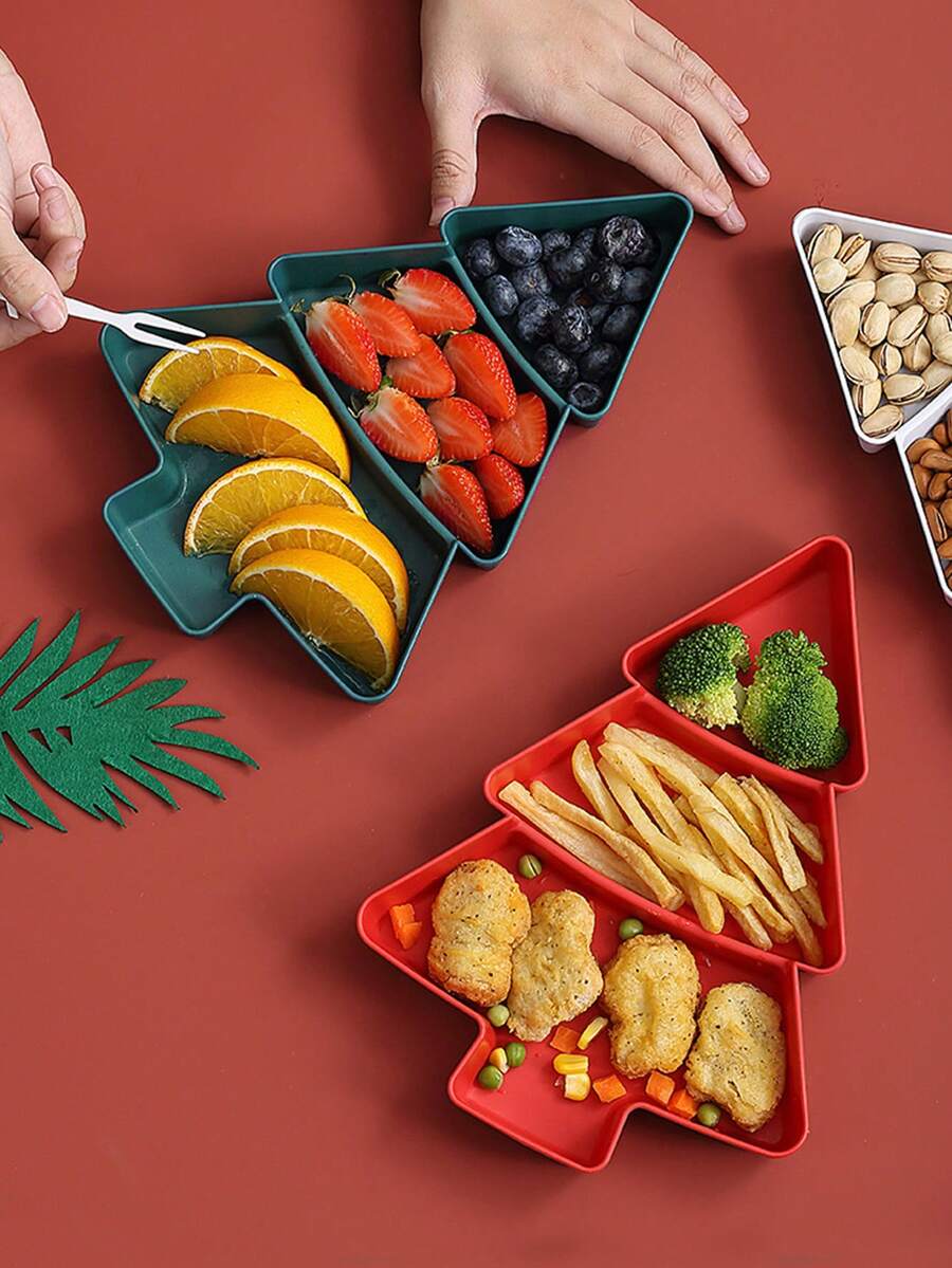 1 件節日聖誕樹水果盤 - 非常適合節日配件、生日派對用品、房間裝飾、聖誕禮物和家居裝飾