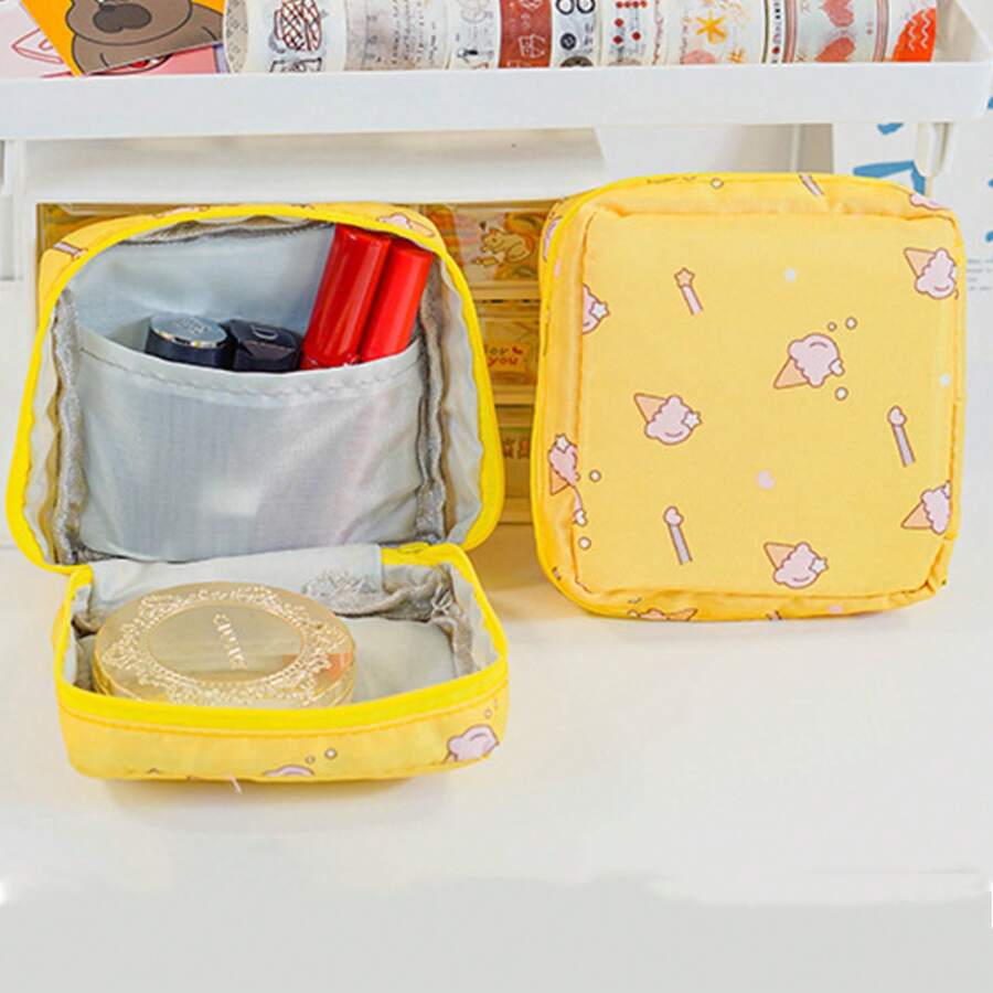 1 Pieza Bolsa Portátil De Almacenamiento De Toallas Sanitarias Para Niñas - Multicolor - Ver 1