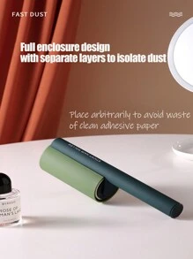 1入便攜式毛絨滾筒,立式家居必備黏滾筆刷,可撕式可去除灰塵和寵物毛髮60張 - 彩色 - 查看 5