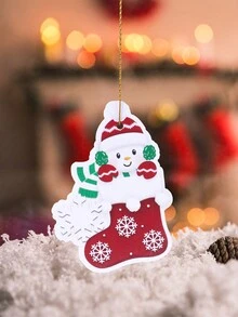 1入聖誕樹吊飾,適用於裝飾聖誕派對、聖誕禮盒禮袋吊牌和袋吊