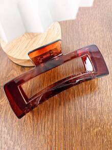 1 件简单焦糖色发夹适合日常使用休闲发夹发夹发夹发夹发夹发夹发夹，学校用品，学院秋冬发饰适合女士度假装扮