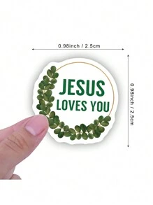 500 Piezas Rollo De Pegatinas Cristianas Inspiradas, Pegatinas De Versículos Bíblicos, Pegatinas De Flores Perfectas Para Botella De Agua, Portátil, Decoración De Álbum De Recortes, Regalos Cristianos, Suministros De Diario De La Biblia - Multicolor - Ver 3