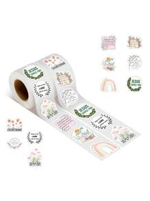 500 Piezas Rollo De Pegatinas Cristianas Inspiradas, Pegatinas De Versículos Bíblicos, Pegatinas De Flores Perfectas Para Botella De Agua, Portátil, Decoración De Álbum De Recortes, Regalos Cristianos, Suministros De Diario De La Biblia - Multicolor - Ver 10