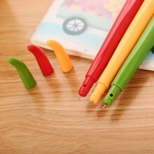 3 Piezas Bolígrafos Creativos Y Realistas Con Forma De Chile Neutral - Multicolor - Ver 3