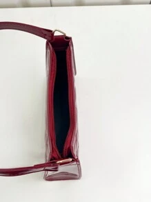 Solid Color Heart Shaped Minimalist Lightweight Shoulder Bag , Burgundy Bag, Bag, & New Year Ideal Gift