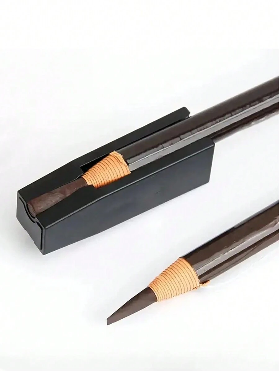 1 件削鉛筆輔助工具,專業微型刀片眉筆塑造器,鴨嘴式削筆器,實現完美眉毛塑造和持久效果。 - 黑色 - 查看 1