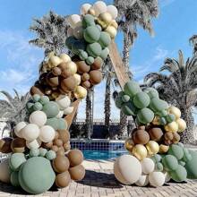 30 个棕色乳胶气球，5/10/12 英寸氦气派对气球，带丝带，适用于婚礼、生日、毕业典礼、迎婴派对、新娘派对、圣诞节 - 棕色 - 查看 6