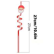 8入組卡通聖誕老人和雪人造型吸管,派對裝飾