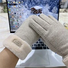 女冬季手套,雙層加厚防風保暖手套,時尚休閒戶外活動