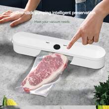 Household Automatic Vacuum Sealer Mini Portable Plastic Sealing Machine Food Saver For Kitchen - White - View 2