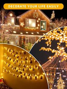 1入組/2入組/6入組-小仙女燈,led 電池操作小仙女燈,10.5 英尺30 Led彈性螢火蟲mason Jar燈迷你串燈適用於diy婚禮派對臥室聖誕節裝飾,假日派對裝飾燈聖誕樹裝飾燈(暖白色)