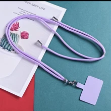 1.5meter Universal Crossbody Nylon Patch Phone Lanyards Rope Mobile Phone Strap Lanyard - Purple - View 1