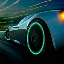 4pcs Fluorescent Night Glowing Decors For Car, Motorcycle, Bicycle - Tyre Hub Luminous Valve Caps