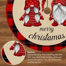 聖誕裝飾用品,一次性聖誕樹裙,創意精美印花,聖誕樹底部裝飾,35.4 英寸*35.4 英寸 - 彩色 - 查看 6