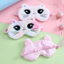 1 Pieza Antifaz Para Niños Con Forma De Gato Blanco - Albaricoque - Ver 6