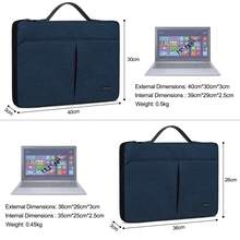 Laptop Skin 14 Inch Waterproof Bag Computer Sleeve Laptop Skin For MacBook Pro, HP, Acer, ASUS, Dell, Huawei - 藏蓝色 - 查看 6