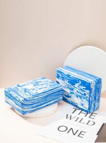 Ladrillo De Yoga Azul Y Blanco - Azul - Ver 1