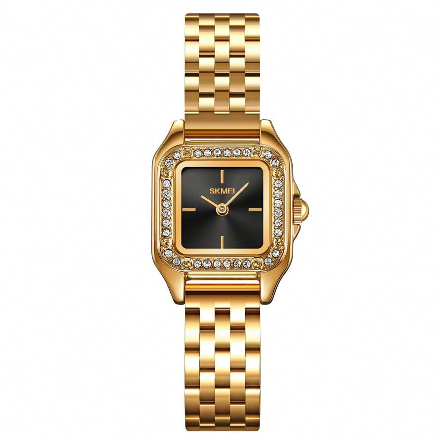 Skmei Skmei Golden Color Ladies' One Piece Stainless Steel Strap Watch