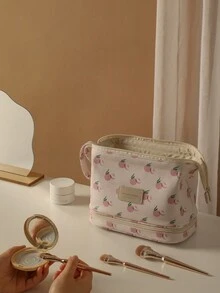 1 件女士便攜式旅行化妝包,大容量洗漱用品收納包,適合出差和旅行期間化妝和護膚品