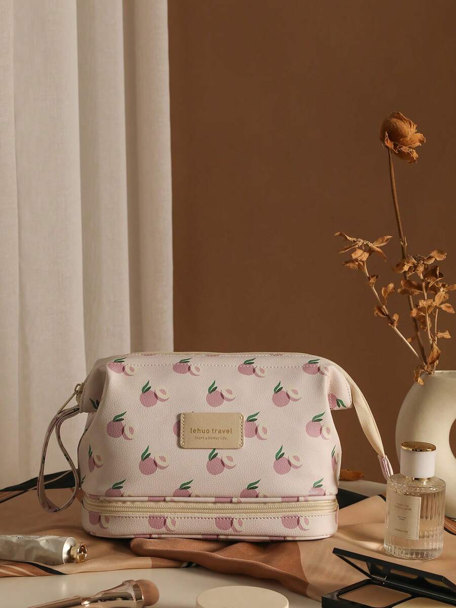 1 件女士便攜式旅行化妝包,大容量洗漱用品收納包,適合出差和旅行期間化妝和護膚品